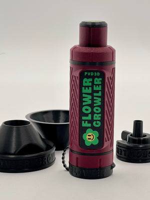 Flower Growler Cone Filler Set - Matte Merlot