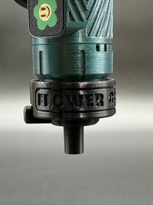 Flower Growler Attached to Cone Filler Attachment